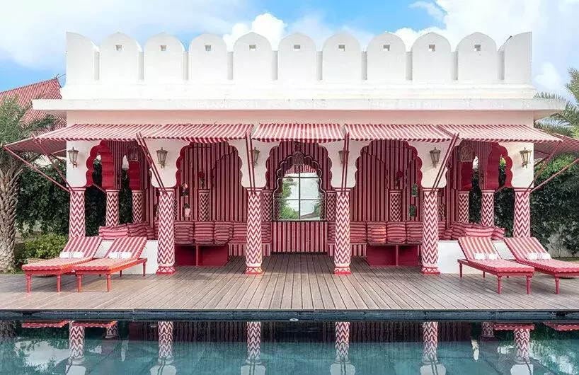 Villa Palladio Pool area in Jaipur